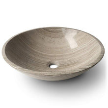 Load image into Gallery viewer, 430 Stone Vessel Sink Gray Wood Marble