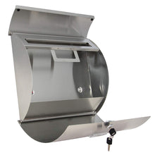 Load image into Gallery viewer, Amoylimai-MPB1402 Modern Urban Style Semicircular Lockable Stainless Steel Mailbox