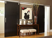 Load image into Gallery viewer, Amoylimai BD-FSS Satin Nickeal Brushed Stainless Steel Sliding Door Track Hardware