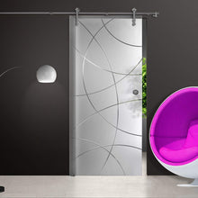 Load image into Gallery viewer, Amoylimai GBD S01 Satin Nickel Stainless Steel Glass Sliding Door Track Hardware