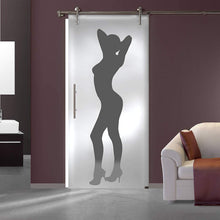 Load image into Gallery viewer, Amoylimai GBD S01 Satin Nickel Stainless Steel Glass Sliding Door Track Hardware