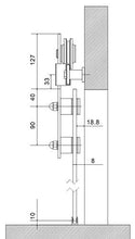 Load image into Gallery viewer, Amoylimai GBD-S03 Glass Sliding Door Track Hardware Kit Diagram