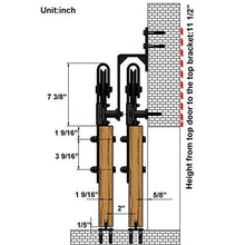 Load image into Gallery viewer, BD-S01LBP Sliding Barn Door Handware Diagram