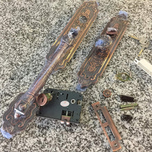 Load image into Gallery viewer, Red Antique Bronze Handle Lockset
