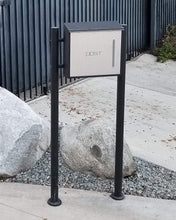 Load image into Gallery viewer, MPB502 Mailbox Posts Painted Black