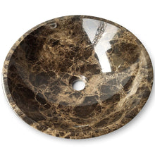 Load image into Gallery viewer, 430 Stone Vessel Sink Emperador Dark Marble
