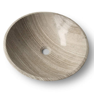 430 Stone Vessel Sink Gray Wood Marble