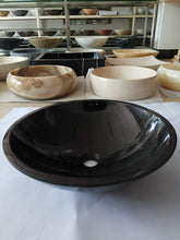 Load image into Gallery viewer, 430 Stone Vessel Sink Shanxi Pure Black Granite