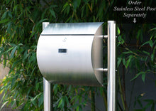 Load image into Gallery viewer, Amoylimai-MPB1402 Modern Urban Style Semicircular Lockable Stainless Steel Mailbox