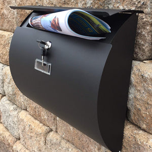 Amoylimai-MPB1402 Modern Urban Style Semicircular Lockable Stainless Steel Mailbox