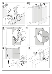 Amoylimai BD-SS02 Sliding Door Hardware Track Kit Installation Manual