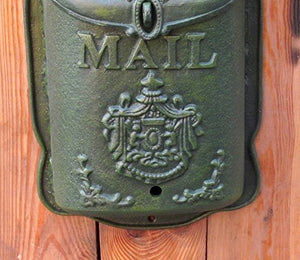 Amoylimai Civ006 Victorian Style Vinatage Mailbox Verde Green Aristocracy