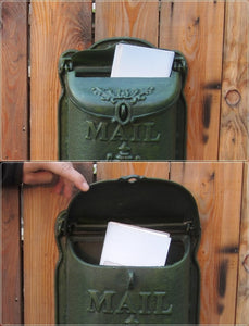 Amoylimai Civ006 Victorian Style Vinatage Mailbox Verde Green Aristocracy