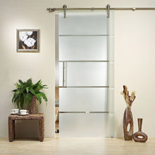 Load image into Gallery viewer, Amoylimai GBD S01 Satin Nickel Stainless Steel Glass Sliding Door Track Hardware