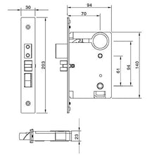 Load image into Gallery viewer, Amoylimai K8347 Door Lockset Diagram