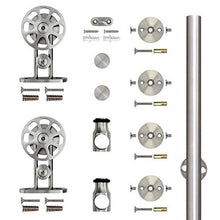 Load image into Gallery viewer, Amoylimai OSS-TOP Satin Brushed Sliding Door Track Hardware Kit Parts