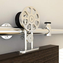 Load image into Gallery viewer, Amoylimai OSS-TOP Satin Brushed Sliding Door Track Hardware Kit Roller