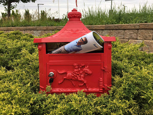 CAV001 Victorian Vintage Mailbox Red