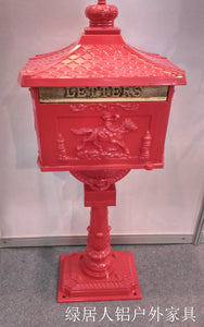 Vintage Outdoor Mailbox Red